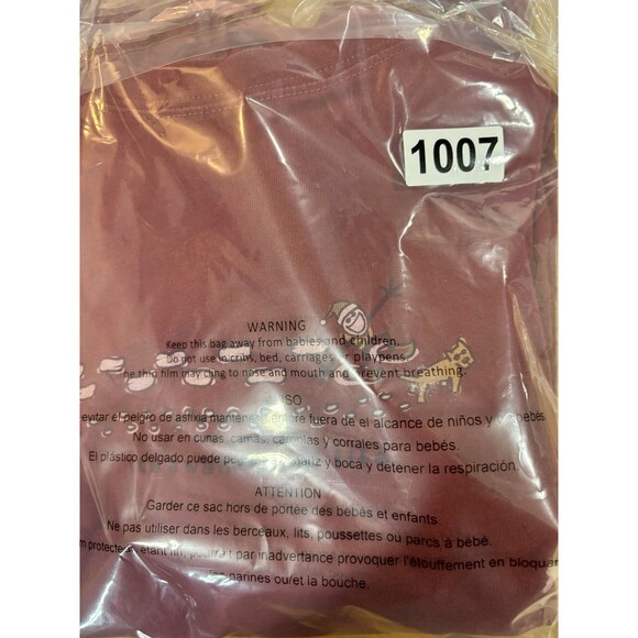 LIFE IS GOOD Red Long Sleeve Tee Christmas Xmas It’s A Wonderful Life Medium Dog - Picture 10 of 10